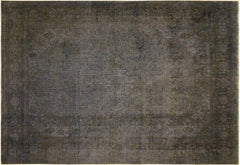 handmade Modern Vintage Blue Brown Hand Knotted RECTANGLE 100% WOOL area rug 6' x 10'