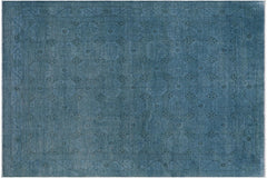 handmade Over Dyed Over Dyed Bluish Gray Gray Hand Knotted RECTANGLE 100% WOOL area rug 8' x 10'