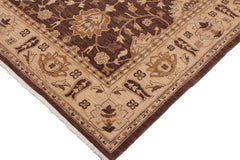handmade Transitional Kafkaz Brown Beige Hand Knotted RECTANGLE 100% WOOL area rug 9' x 12'