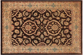 9x12 hand knotted Ziegler wool rug in brown and tan - Oriental Ziegler Lillian