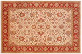 9x12 hand knotted Persian rug in tan and rust - Kashan Istanbul Peggy