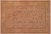 6x9 hand knotted Persian rug in tan and gold - Istanbul Tiffany