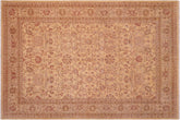 6x9 hand knotted Persian rug in gold and gray - Istanbul Grace