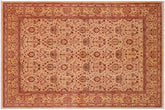 6x9 hand knotted Persian rug in tan and gold - Istanbul Victoria
