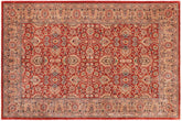 6x9 hand knotted Persian rug in rust and tan - Istanbul Thelma