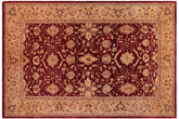 6x9 hand knotted Persian rug in red and gold - Istanbul Lahoma