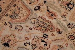 handmade Traditional Lahore Lt. Gray Black Hand Knotted RECTANGLE 100% WOOL area rug 6' x 9'