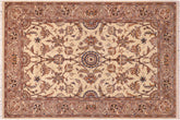 6x9 hand knotted Persian rug in tan and brown - Istanbul Rhonda