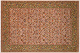 6x9 hand knotted Persian rug in gray and green - Istanbul Debbie