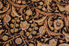 handmade Traditional Brown Tan Hand Knotted RECTANGLE 100% WOOL area rug 6' x 9'