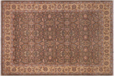 6x9 hand knotted Persian rug in olive green and gold - Istanbul Bertha Olive