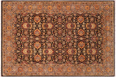 6x9 hand knotted Persian rug in brown - Istanbul Darlene