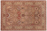 6x9 hand knotted Persian rug in brown - Istanbul Geraldin