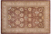 6x9 hand knotted Persian rug in brown and tan - Istanbul Cathy