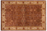 6x9 hand knotted Persian rug in brown and ivory - Istanbul Sally