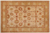 6x9 hand knotted Persian rug in tan and gold - Istanbul Beatrice