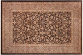 6x9 hand knotted Persian rug in brown and tan - Istanbul Bernice