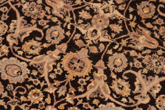 handmade Traditional Veg Dye Brown Tan Hand Knotted RECTANGLE 100% WOOL area rug 6' x 9'
