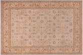 6x9 hand knotted Persian rug in blue and tan - Istanbul Kina