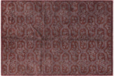 handmade Over Dyed Over Dyed Rust Blue Hand Knotted RECTANGLE 100% WOOL area rug 5' x 7'