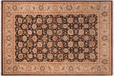 6x9 hand knotted Persian rug in brown and tan - Istanbul Kathelee