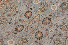 handmade Traditional Design Blue Ivory Hand Knotted RECTANGLE 100% WOOL area rug 3' x 5'
