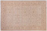 6x9 hand knotted Persian rug in blue and tan - Istanbul June