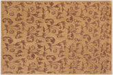 9x13 hand knotted modern wool rug in tan and brown - Modern Vivian