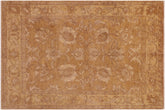 9x12 hand knotted Ziegler wool rug in brown and tan - Oriental Ziegler Holly