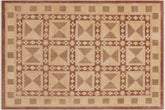 9x12 hand knotted modern wool rug in beige and tan - Chic Melanie