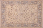 8x10 hand knotted Ziegler wool rug in tan and blue - Classic Ziegler Joesph