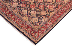 handmade Traditional Kirman Blue Red Hand Knotted RECTANGLE 100% WOOL area rug 8x10