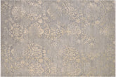 handmade Modern Kafkaz Gray Ivory Hand Knotted RECTANGLE 100% WOOL area rug 8' x 12'