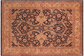 handmade Traditional Agra Blue Tan Hand Knotted RECTANGLE 100% WOOL area rug 8x10