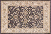 8x10 hand knotted Ziegler wool rug in gray and ivory - Bohemian Ziegler Moha