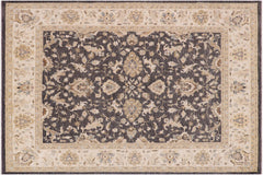 handmade Traditional Kafkaz Gray Ivory Hand Knotted RECTANGLE 100% WOOL area rug 8x10