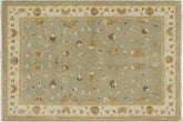 4x6 hand knotted Ziegler wool rug in gray and ivory - Chic Ziegler Erin