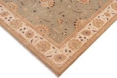 handmade Traditional Kafkaz Gray Ivory Hand Knotted RECTANGLE 100% WOOL area rug 8x10