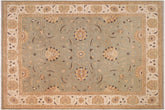 8x10 hand knotted Ziegler wool rug in gray and ivory - Oriental Ziegler Augustin