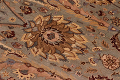 handmade Traditional Lahore Greenish Gr Gold Hand Knotted RECTANGLE 100% WOOL area rug 8' x 10'