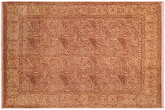 handmade Transitional William Tan Gold Hand Knotted RECTANGLE 100% WOOL area rug 8x10