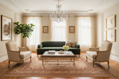 handmade Traditional Design Lt. Tan Lt. Tan Hand Knotted RECTANGLE 100% WOOL area rug 8' x 10'