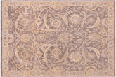 8x10 hand knotted Ziegler wool rug in brown and tan - Classic Ziegler Del