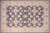 10x14 hand knotted Ziegler wool rug in charcoal and gray - Bohemian Ziegler Long