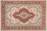 10x14 hand knotted Ziegler wool rug in beige and rust - Bohemian Ziegler Rudolf