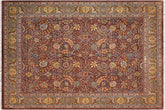 8x10 hand knotted Persian rug in brown and green - Istanbul Lillie