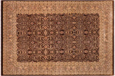 8x10 hand knotted Persian rug in brown and tan - Tabriz Istanbul Claudia