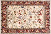 12x15 hand knotted Ziegler wool rug in ivory and rust - Classic Ziegler Adeline