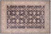 12x15 hand knotted transitional wool rug in charcoal and tan - Bohemian Adena