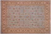 8x10 hand knotted Persian rug in blue and tan - Istanbul Marcia